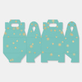 Mint Gold-Confetti Bedankdoosjes (Ongevouwen)