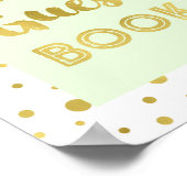 Mint Gold Confetti Guest Book Weduwen Sign Poster (Hoek)