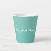 Mint Gold-Confetti Latte Mok (Voorkant)