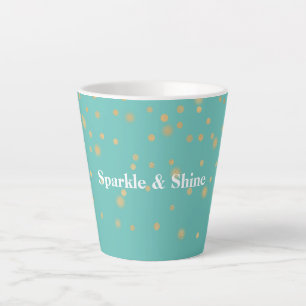 Mint Gold-Confetti Latte Mok
