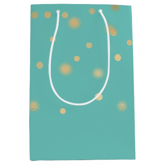 Mint Gold-Confetti Medium Cadeauzakje (Voorkant)