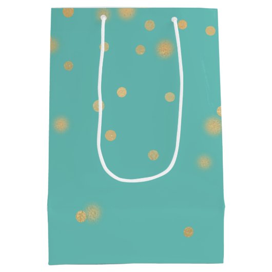 Mint Gold-Confetti Medium Cadeauzakje (Achterkant)