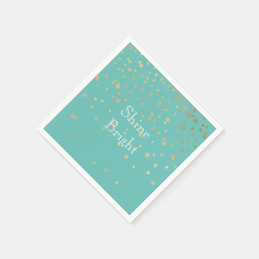 Mint Gold-Confetti Servet (Hoek)
