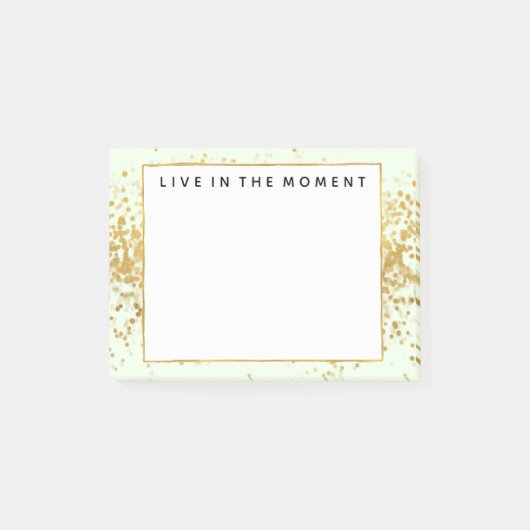 Mint Gold Confetti Stippen Post-it® Notes (Voorkant)