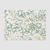 Mint Gold Confetti Tissuepapier (Voorkant)