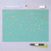Mint Gold-Confetti Tissuepapier (Craft)