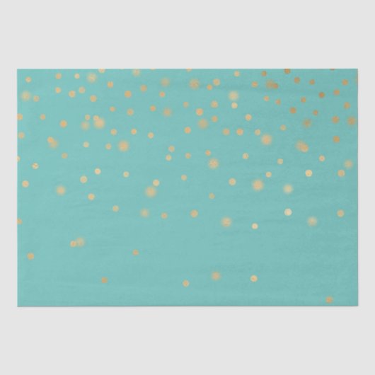 Mint Gold-Confetti Tissuepapier (Voorkant)