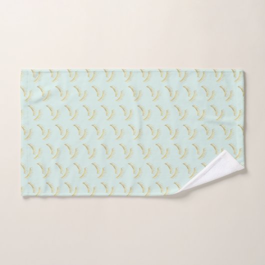 Mint Gold Eyelashes Bad Handdoek (Handdoek)