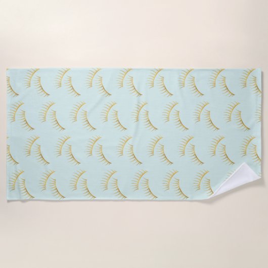 Mint Gold Eyelashes Strandlaken (Voorkant)