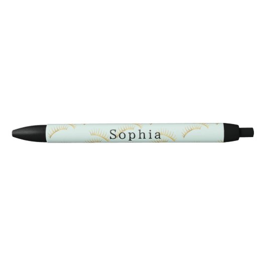 Mint Gold Eyelashes Zwarte Inkt Pen (Voorkant)