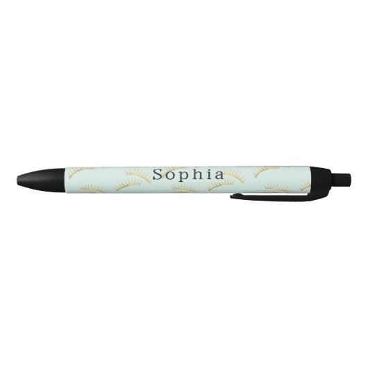 Mint Gold Eyelashes Zwarte Inkt Pen (Bodem)