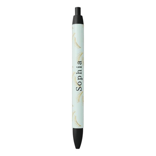 Mint Gold Eyelashes Zwarte Inkt Pen (Voorkant Verticaal)