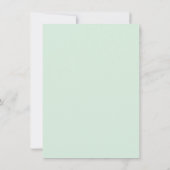 Mint Gold Faux Glitter Doop Uitnodigingen (Achterkant)