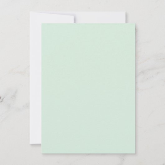 Mint Gold Faux Glitter Doop Uitnodigingen (Achterkant)