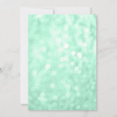 Mint Gold Faux Glitter Lights Sweet 16 verjaardag Kaart (Achterkant)