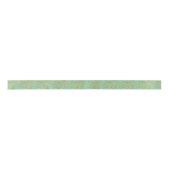 Mint Gold Faux Glitter Stripes Satijnen Lint (Voorkant)