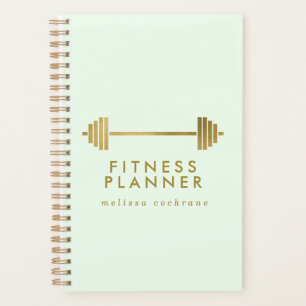 Mint & Gold-gepersonaliseerde fitness Planner
