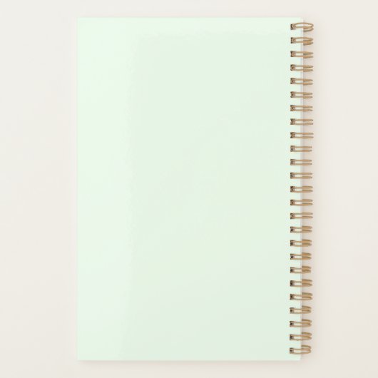 Mint & Gold-gepersonaliseerde fitness Planner (Achterkant)