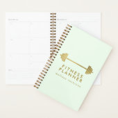 Mint & Gold-gepersonaliseerde fitness Planner (Display)
