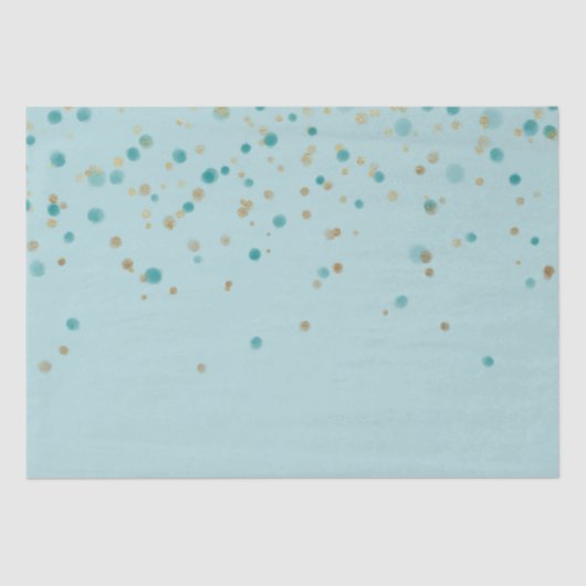 Mint Gold Glam Confetti Tissuepapier (Voorkant)