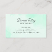 Mint Gold Glitter Agate Haarstylist Salon Visitekaartje (Voorkant)
