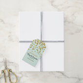 Mint Gold Glitter confetti Bachelorette Cadeau Lab Cadeaulabel (Met Touw)