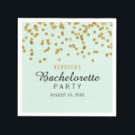 Mint Gold Glitter confetti Bachelorette Servetten<br><div class="desc">Collectie in de Little Bayleigh store.</div>