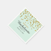 Mint Gold Glitter confetti Bachelorette Servetten (Hoek)