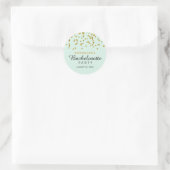 Mint Gold Glitter confetti Bachelorette Sticker (Tas)