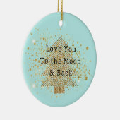 Mint Gold Glitter Kerstboom Liefde Keramisch Ornament (Rechts)