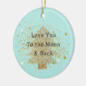 Mint Gold Glitter Kerstboom Liefde Keramisch Ornament (Links)
