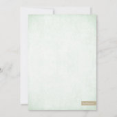 Mint & Gold Glitter-look Rehearsal Dinner Kaart (Achterkant)