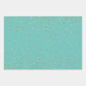 Mint Gold Kerstboom Glitz Inpakpapier Vel (Voorkant 3)