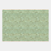 Mint Gold Kerstboom Glitz Inpakpapier Vel (Voorkant 2)