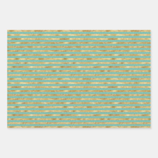  Mint Gold Kerstboom Glitz Inpakpapier Vel (Voorkant 2)