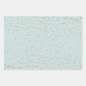Mint Gold kerstboomstripes   Inpakpapier Vel (Voorkant 3)