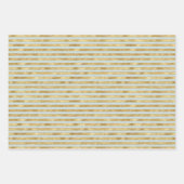 Mint Gold kerstboomstripes   Inpakpapier Vel (Voorkant 2)