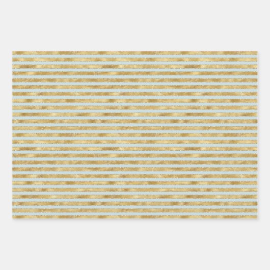 Mint Gold kerstboomstripes   Inpakpapier Vel (Voorkant 2)