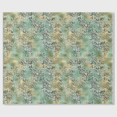 Mint Gold Leopard Print Cadeaupapier (Vlak)