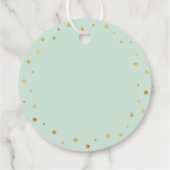 Mint & Gold | Modern Birthday Favor Dank u Bedankjes Labels (Achterkant)