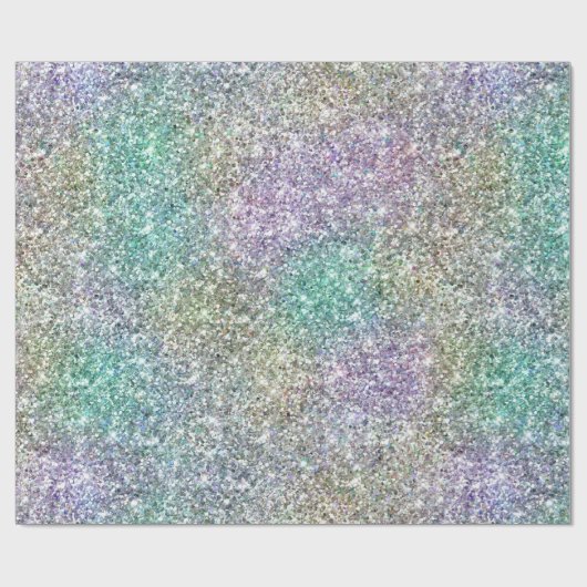 Mint Gold Paarse Glitter Cadeaupapier (Vlak)