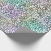 Mint Gold Paarse Glitter Cadeaupapier (Hoek)