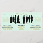 Mint Gold Polka Dot Wedding Ceremony Programma Kaa Programmakaart (Achterkant)