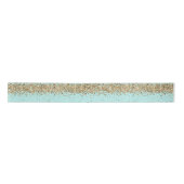 Mint Gold Sparkle Glitter Satijnen Lint (Voorkant)