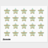 Mint Gold Sparkle Glitter Ster Sticker (Vel)