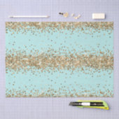 Mint Gold Sparkle Glitter Tissuepapier (Craft)