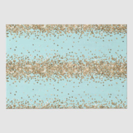 Mint Gold Sparkle Glitter Tissuepapier