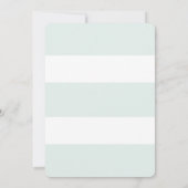 Mint & Gold Stripes Confetti Oh Baby shower Uitnod Kaart (Achterkant)