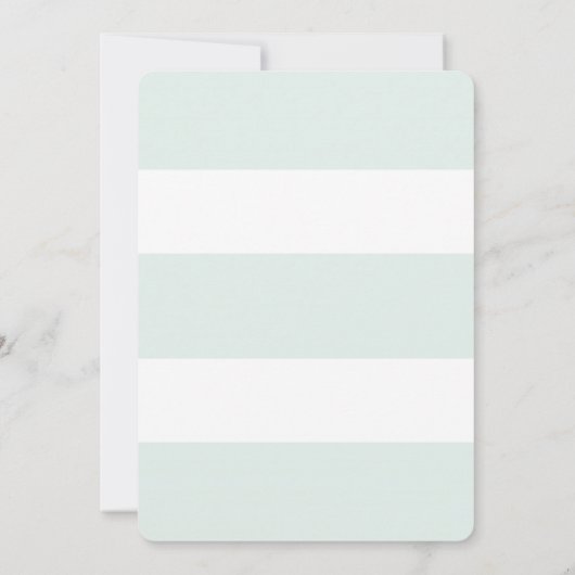 Mint & Gold Stripes Confetti Oh Baby shower Uitnod Kaart (Achterkant)