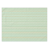 Mint Gold Stripes Modern Tafelkleed (Voorkant (Horizontaal))